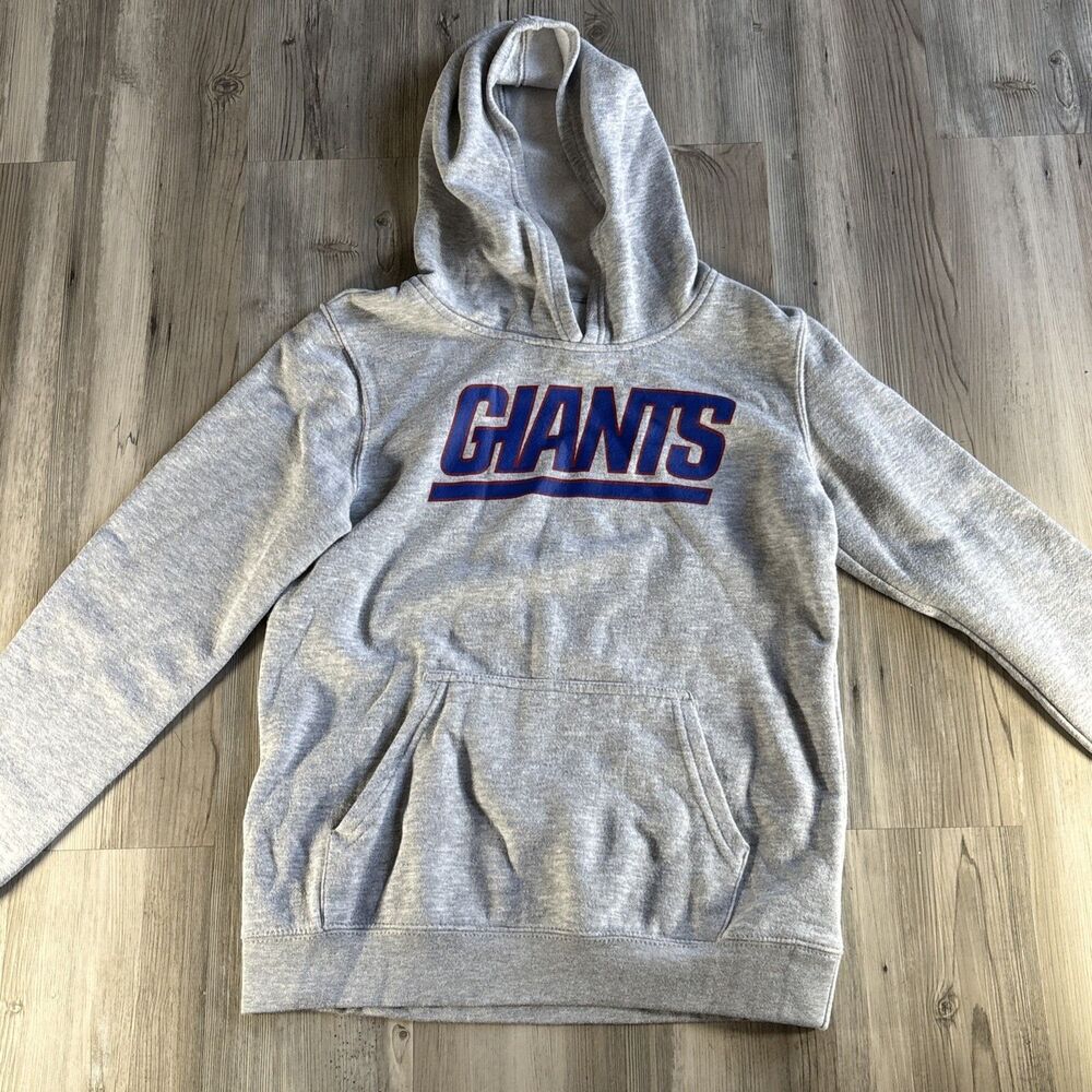 NYG New York Giants Youth Hoodie Boys NFL Pullover Sweatshirt with Pockets XL